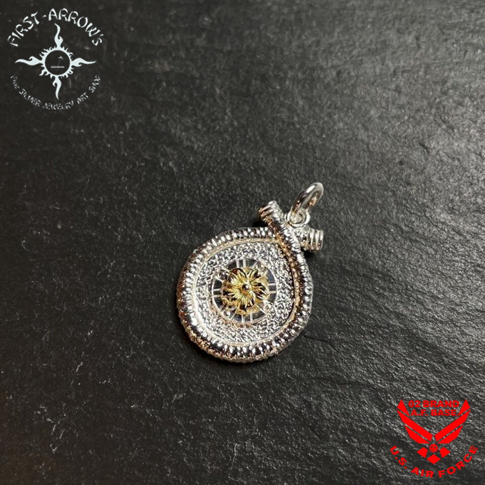 ポイント2倍!!ファーストアローズ K18フラワー付 ブランチメタル Sサイズ ペンダントトップ FIRST ARRO..