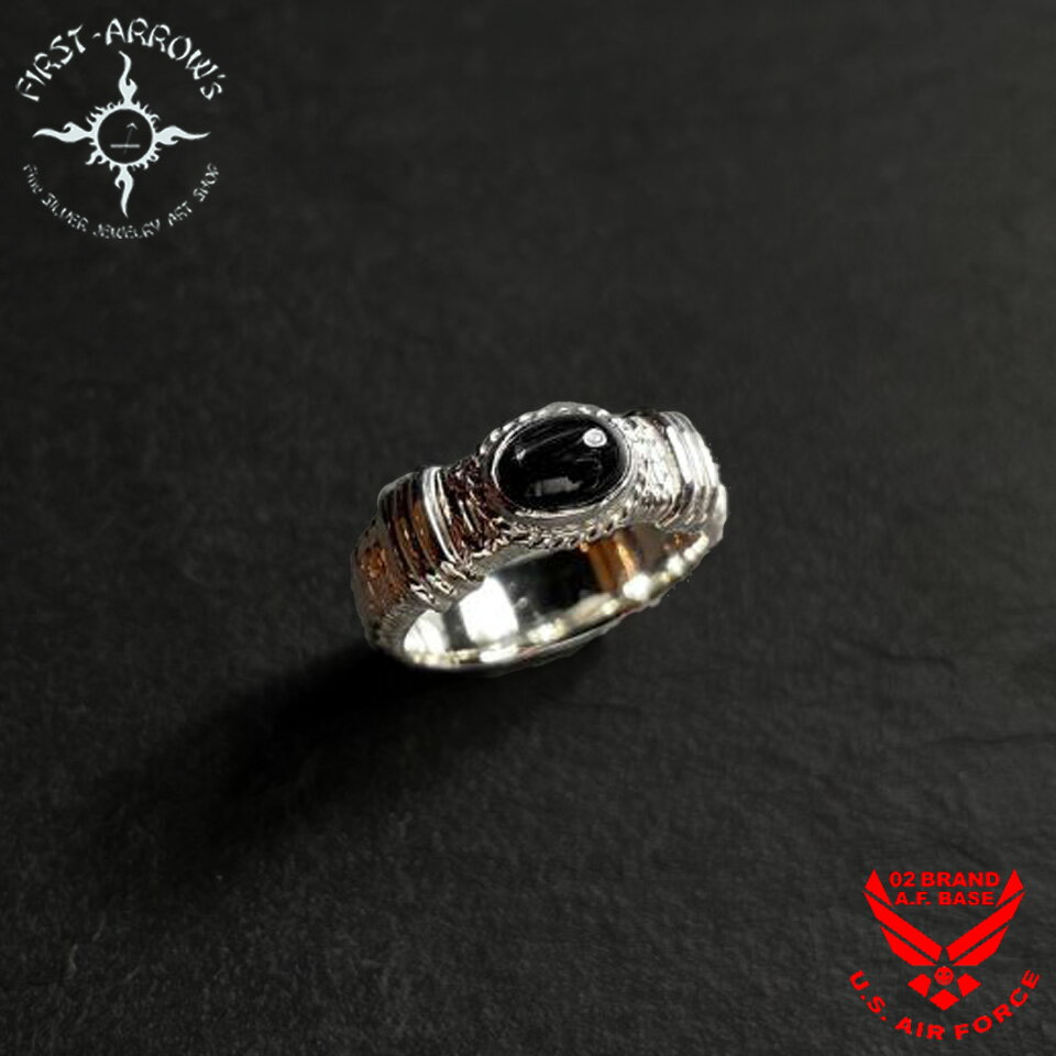 ポイント2倍!!ファーストアローズ ブラックスター付 ブランチ リング Sサイズ FIRST ARROW'S r-282