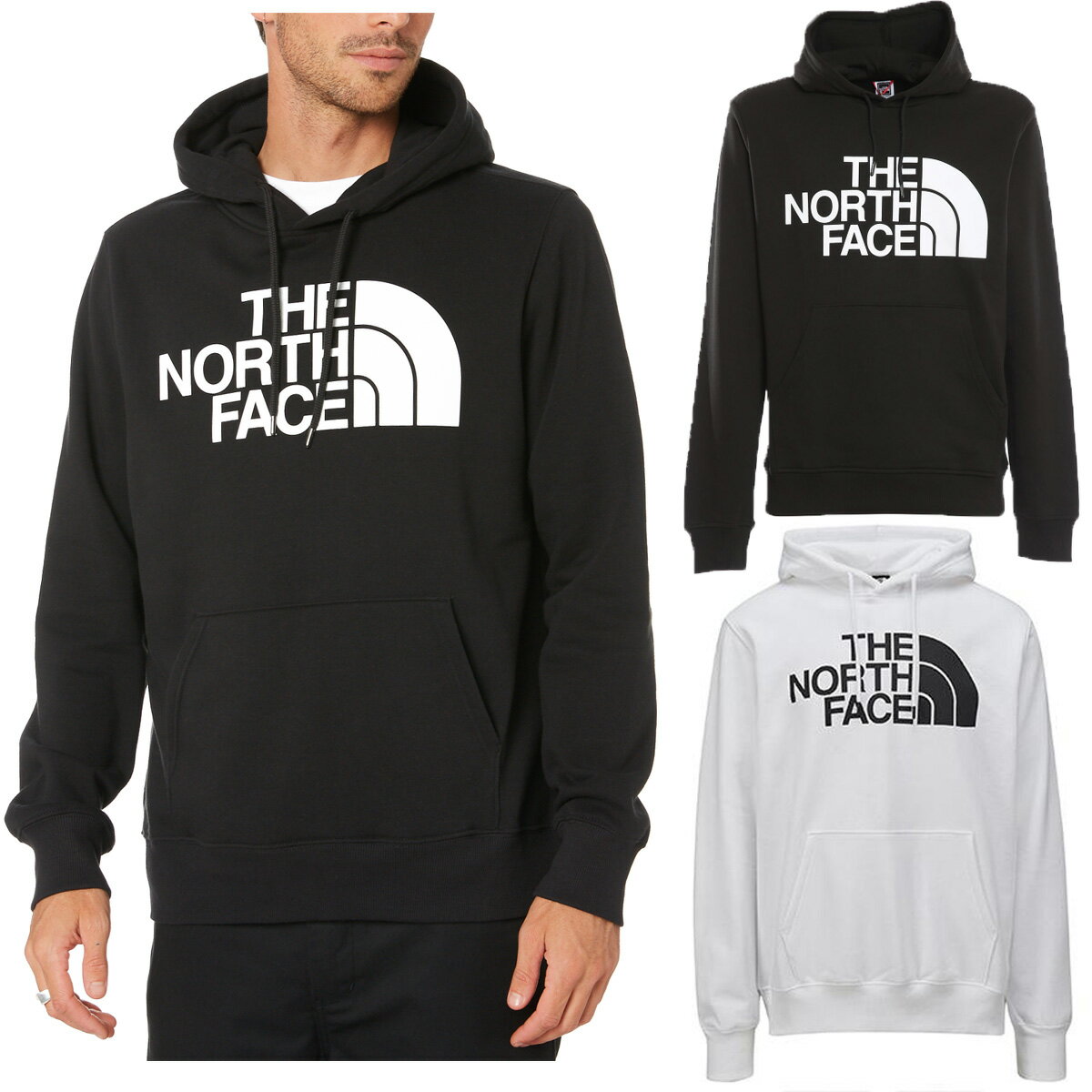 【ラッピング無料】ノースフェイス フーディー パーカー フード付き トレーナー The north face ハーフドーム メンズ 男性 NF0A4M4B ブラック ホワイト プルパーカー インナー スウェットパーカー 裏起毛 黒色 白色 暖かい 防寒