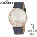 【ラッピング無料】COACH コーチ レディース 腕時計 女性用 時計 レディースウォッチ Perry ペリー 14503802 ネイビー ローズゴールド ピンクゴールド アナログ Cマーク ロゴ レザーベルト ビジネスウォッチ カジュアル ファッション 革ベルト 本革 防水 軽量 薄型 シンプル その1