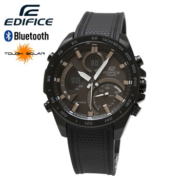 【ラッピング無料】CASIO EDIFICE カシオ エディフィス スマートウォッチ Bluetooth ブルートゥース スマホリンク スマホ スマホ連動 iPhone Android タフソーラー ECB-900PB-1A レーシング クロノグラフ カレンダー アナデジ ブラック 黒 防水 メンズ【父の日ギフト】