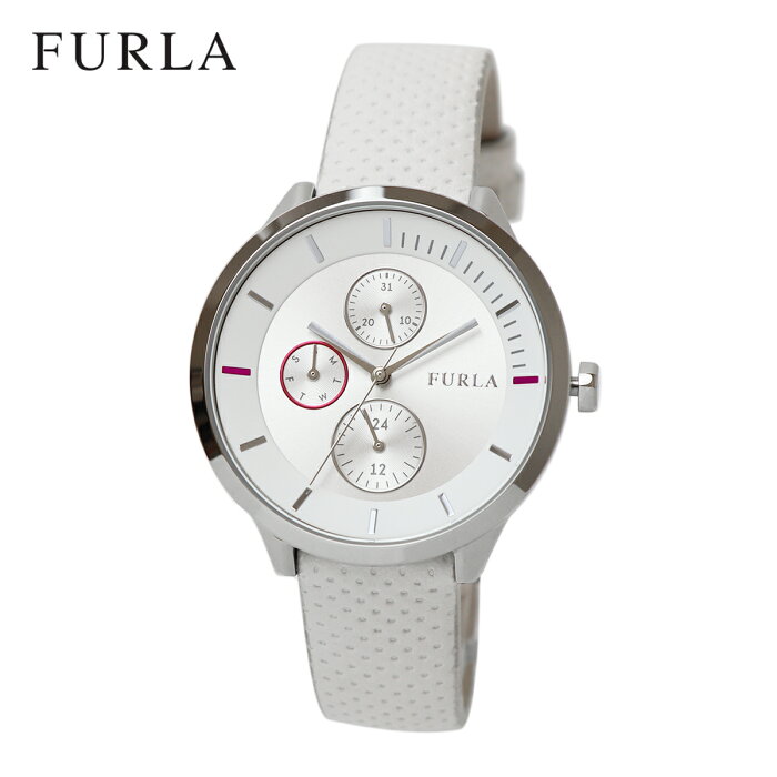 【電池交換無料チケット配布中!!】FURLA METROPOLIS フルラ メトロポリス 38mm 曜日 日付 24時間表示 アナログ サブダイヤル レザーベルト ビジネスウォッチ ファッションウォッチ ホワイト 白色 R4251102520 レディースウォッチ 女性用腕時計【あす楽】【即納】