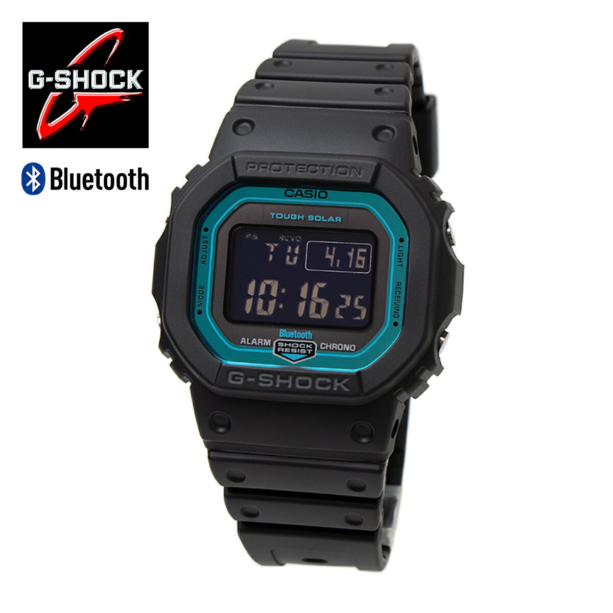 【ラッピング無料】CASIO G-SHOCK カシオ ジーショック スマートウォッチ 電波ソーラー GW-B5600-2 タフソーラー マルチバンド6 ブラック 黒 Bluetooth ブルートゥース スマホリンク スマホ iPhone メンズ 男性 腕時計 スマートフォン