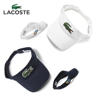 【送料無料】LACOSTE ラコステ RK7185 限定品 2018 マイアミオープン バイザー MIAMI OPEN VISOR スポーツキャップ サンバイザー ネイビー ホワイト コットン 綿 メンズ 男性用 レディース 女性用 フリーサイズ【正規輸入品】【あす楽】【即納】