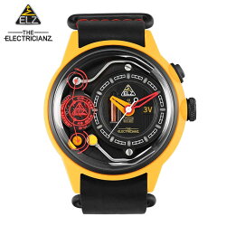 THEELECTRICIANZジエレクトリシャンズ発光時計腕時計ZZ-A1A/02ブルーイエローメンズ男性男性用アナログスイスブランドNATOベルト個性的スケルトン