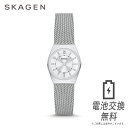 SKAGEN スカーゲン SKW3038 スーパースリム シルバー ホワイトシルバー ステンレススチール メッシュウォッチ GRENEN LILLE グレーネン リル 女性 腕時計 レディーズ アナログ カレンダー シンプル 薄型 軽量 ビジネスウォッチ