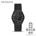 【ラッピング無料】スカーゲン SKAGEN 腕時計 メンズ SKW6817 グレーネン GRENEN アナログ カレンダー ブラック 黒 ミッドナイト ステンレススチールメッシュベルト 薄型 軽量 時計 男性用 シンプル スーパースリム ビジネスウォッチ その1