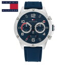 【ラッピング無料】トミーヒルフィガー tommy hilfiger メンズ マルチファンクション 腕時計 1792027 曜日 日付 カレンダー ネイビー 防水 軽量 男性 メンズサイズ アナログ ラバーベルト 時計 ビジネスウォッチ 仕事