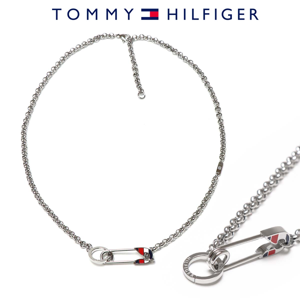 【ラッピング無料！返品OK！】トミーヒルフィガー TOMMY HILFIGER トミー アイコニック ピン ネックレス ペンダント レディース 2780499 ブランドロゴ シルバー ステンレス トミーカラー カジュアル ファッション アクセサリー アクセ ジュエリー ギフト プレゼント 女性