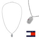 【ラッピング無料】トミーヒルフィガー TOMMY HILFIGER DOGTAG メンズ 男性 ネックレス ペンダント 2790384 ドッグタグ トミーカラー プレート マットシルバー つや消し トミー アクセ ペア カジュアル お揃い ギフト プレゼント ベネチアン