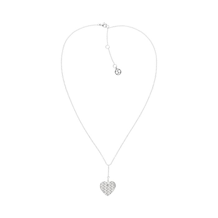 トミーヒルフィガー TOMMY HILFIGER トミー ハート ネックレス シルバー ペンダント レディース 女性 2780287 my heart ハートモチーフ 総柄 ロゴ TH イニシャル プレート アクセサリー アクセ レディス ステンレス ギフト ホワイトデー