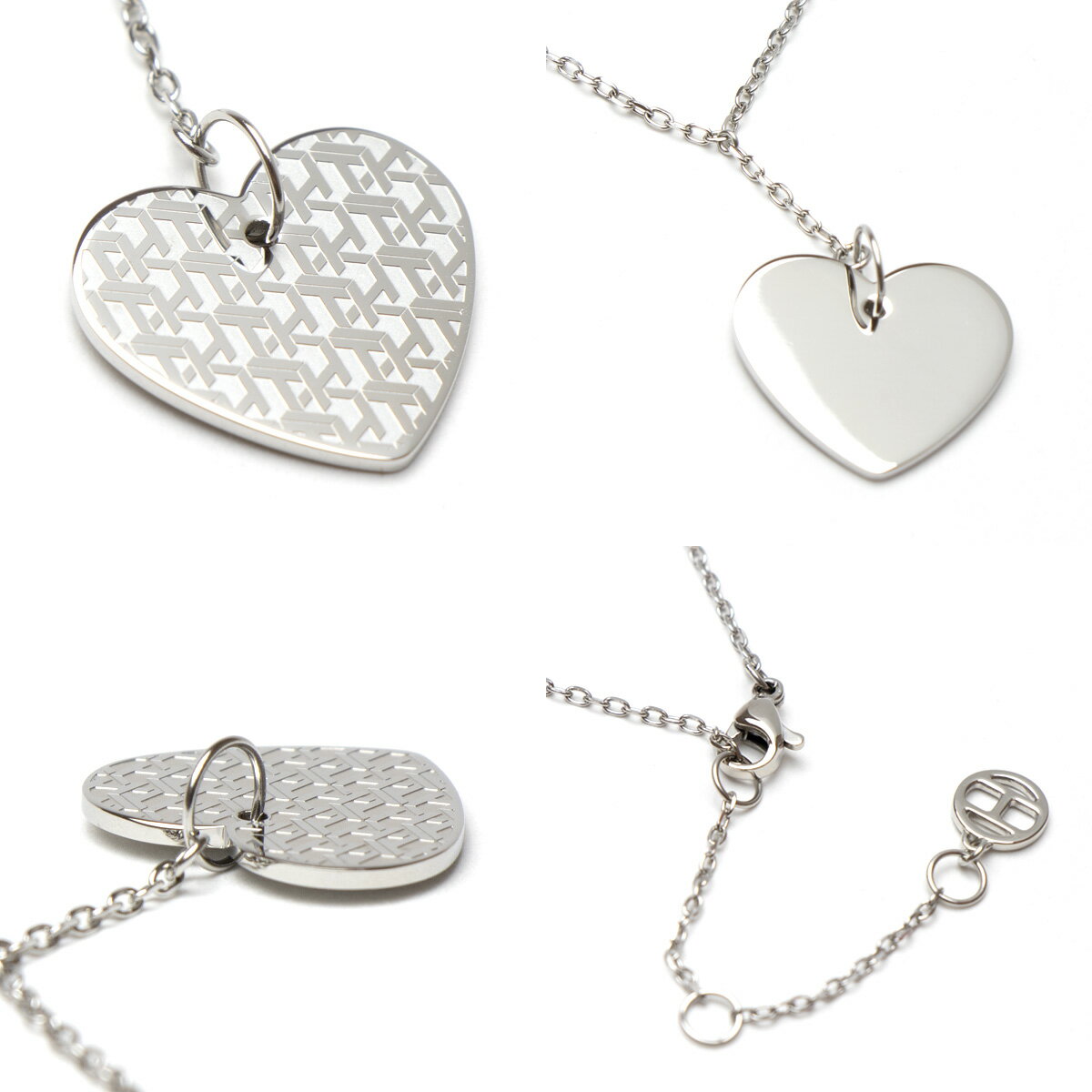 トミーヒルフィガー TOMMY HILFIGER トミー ハート ネックレス シルバー ペンダント レディース 女性 2780287 my heart ハートモチーフ 総柄 ロゴ TH イニシャル プレート アクセサリー アクセ レディス ステンレス ギフト ホワイトデー