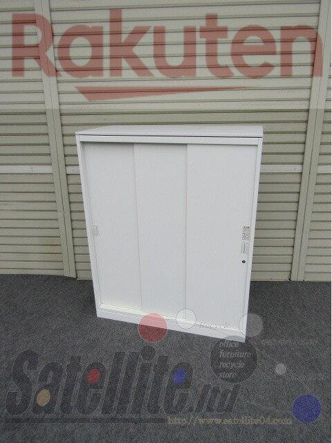 Rakuten - 【中古品】オカムラ レクトライン H1115 3枚引き違い書庫 天板 鍵1個付