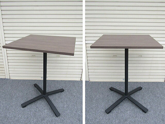 【中古】コクヨ ビエラ ハイテーブル 1台 & ミケット ハイチェア 4脚セット アッシュブラウン×ブラック W750 [3]