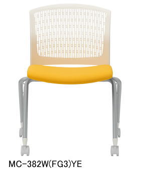 MC-390/380シリーズ AICO 背張り 肘なし キャスタータイプ ミーティングチェア