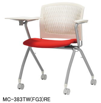 会議イス アイコ MC-390/380シリーズ 背張りなし メモ台付 両肘 キャスタータイプ