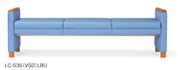 3人掛けラウンジチェア【新品】アイコ 背なしタイプ 【ビニールレザー】