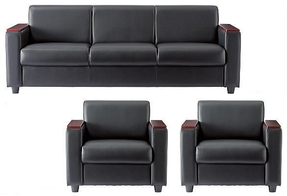 応接セット AICO トレッタ【ビニールレザー】応接3点セット【3人掛け+1人掛け×2】イス