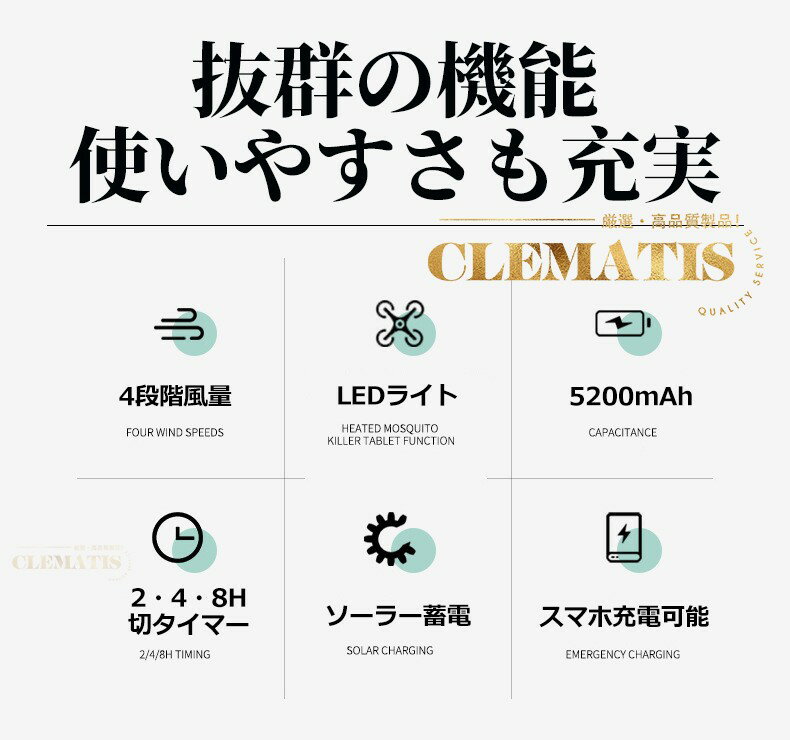 ＼実用抜群！／ソーラー 扇風機 屋外 多機能 防災グッズ 懐中電灯 4段階風量 非常用扇風機 携帯扇風機 ソーラー扇風機 USB充電 扇風機 卓上 小型扇風機 ソーラーファン 大容量 アウトドア 充電式 防災扇風機 スマホ充電 折りたたみ 防災用