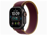 Apple Watch Ultra 4 (GPS + Cellularモデル) - 49mmブラックチタニウムケースとバーガンディトレイルループ - S/M