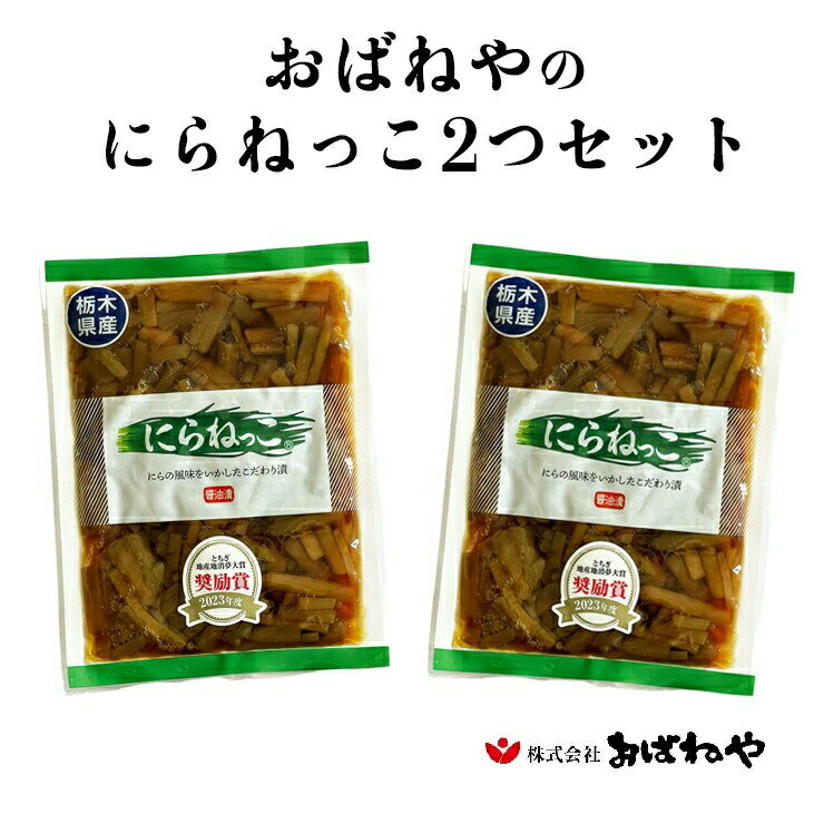 【エントリーでポイント10倍】にらねっこ 130g×2袋セット おばねや 国産 栃木県産 にら漬け  ...