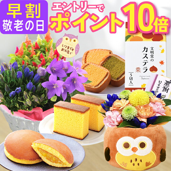 【エントリーでポイント10倍】 早割 敬老の日 プレゼント ギフト 花 スイーツ お菓子 鉢植え 花...