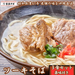 ソーキそば 【3食セット】 沖縄そば 年越しそば お歳暮 送料無料 生麺 出汁 だし 沖縄 お土産 土産 ギフト ギフトセット プレゼント お取り寄せ 沖縄グルメ 冷蔵 お取り寄せグルメ ご当地グルメ ラーメン スープ そば 蕎麦 プレゼント クーポン