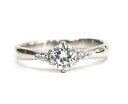 リング ダイヤモンド プラチナ Pt900 ダイヤ 指輪 0.370ct メレD メレダイヤ 9号 #9 宝石 サイドダイヤ ジュエリー レディース【中古】JA-16313