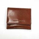 ドルチェ&ガッバーナ(DOLCE&GABBANA) レザー ヴィンテージ コインケース ブラウン 【中古】 JA-19902