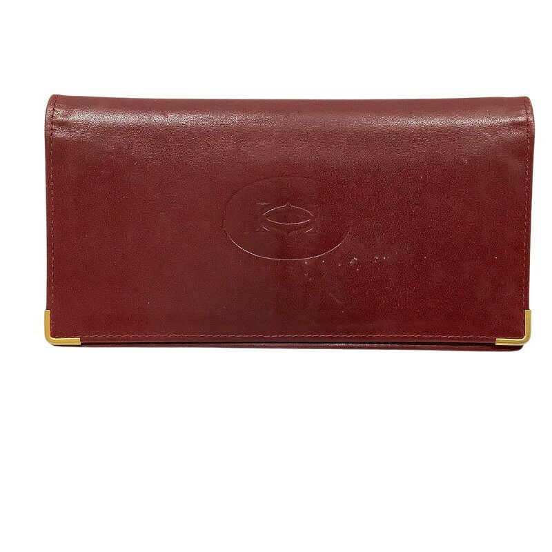 Cartier カルティエ マストライン ボルドー 長財布 札入れ【中古】MK-1720