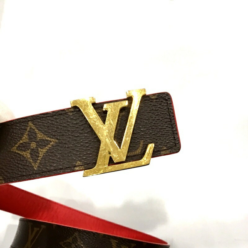 LOUIS VUITTON　ルイ・ヴィトン　サンチュールイニシャル　ベルト　90/36　M9498W　BC2115　モノグラム×ルージュ【中古】JA-20170