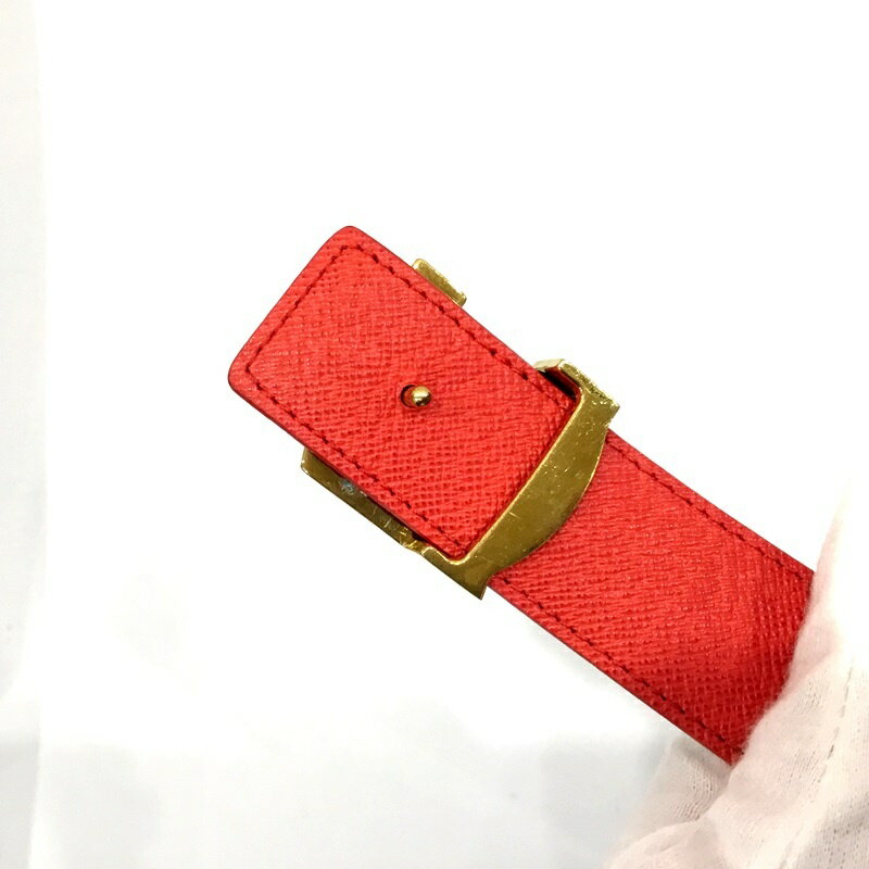 LOUIS VUITTON　ルイ・ヴィトン　サンチュールイニシャル　ベルト　90/36　M9498W　BC2115　モノグラム×ルージュ【中古】JA-20170
