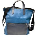 COACH コーチ 2WAY ハンドバッグ ショルダーバッグ ブルー系 レザー 【中古】MK-1718