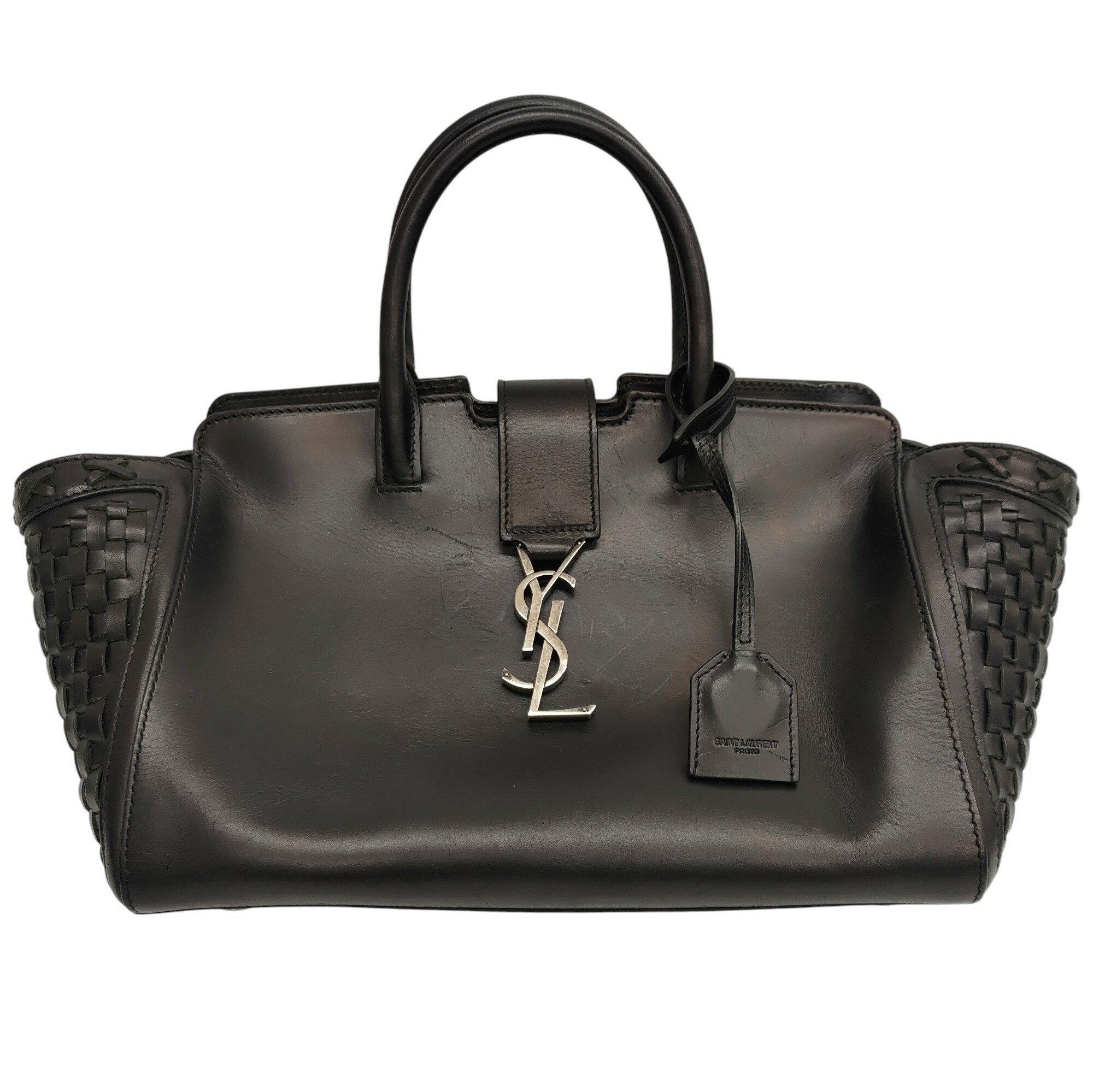 値下げ　美品　サンローラン　ダウンタウンカバス　ハンドバック　ショルダー　黒 SAINT LAURENT サンローラン ダウンタウンカバス ハンドバッグ 2WAY