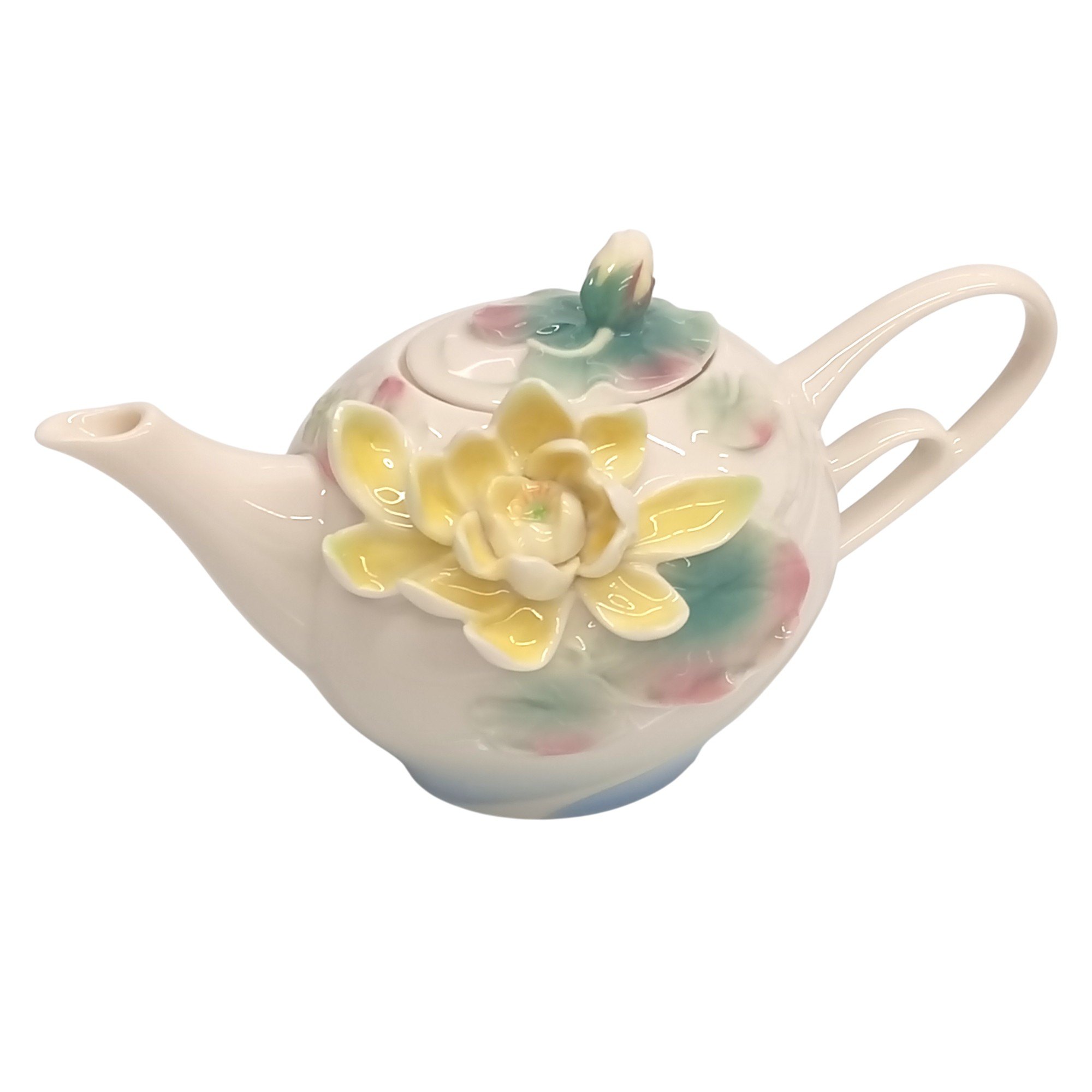FRANZ フランツ ティーポット 蓮の花 FZ00816 FRANZ PORCELAIN COLLECTION 未使用 保管品 JA-2