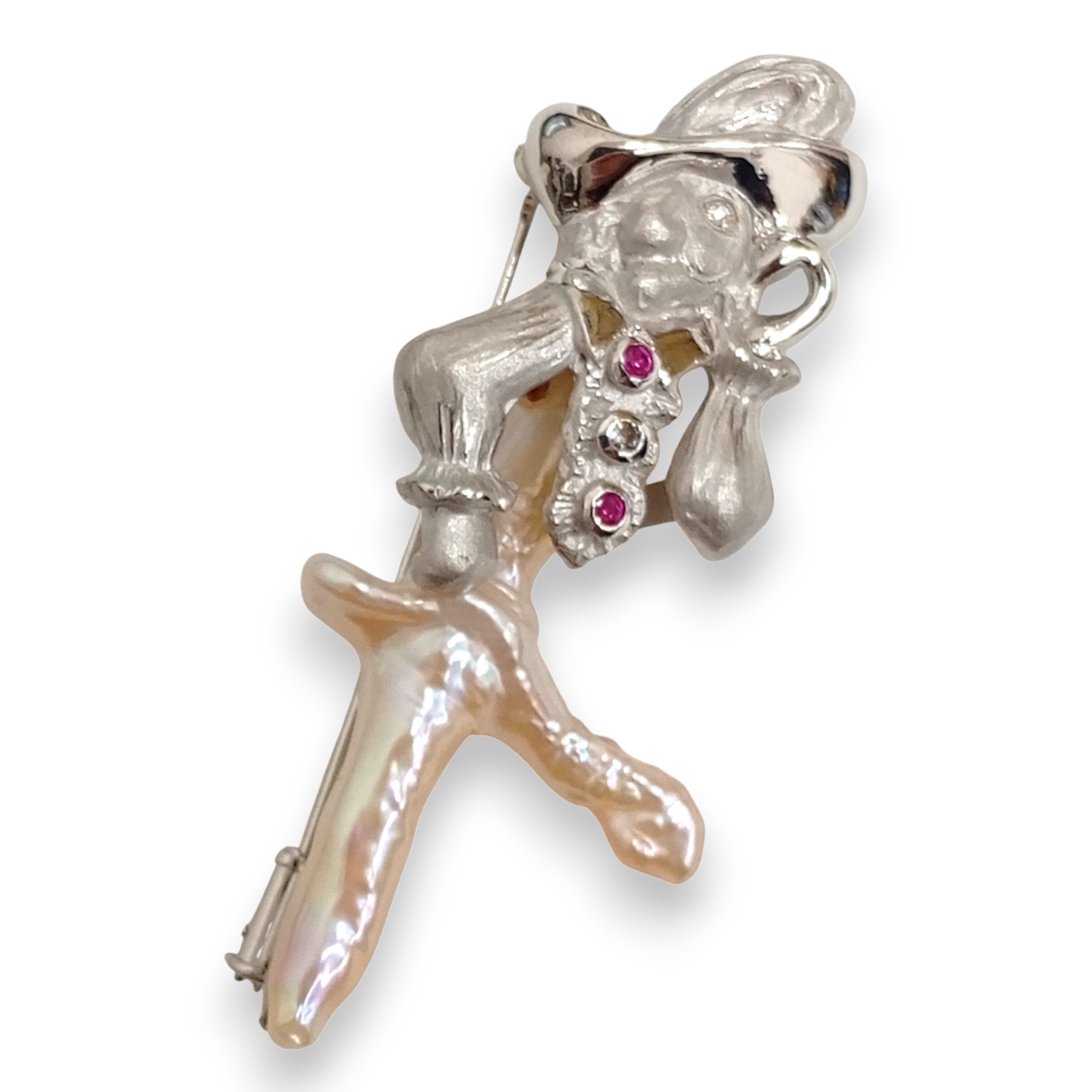 【中古】K18WGブローチ/トップ...