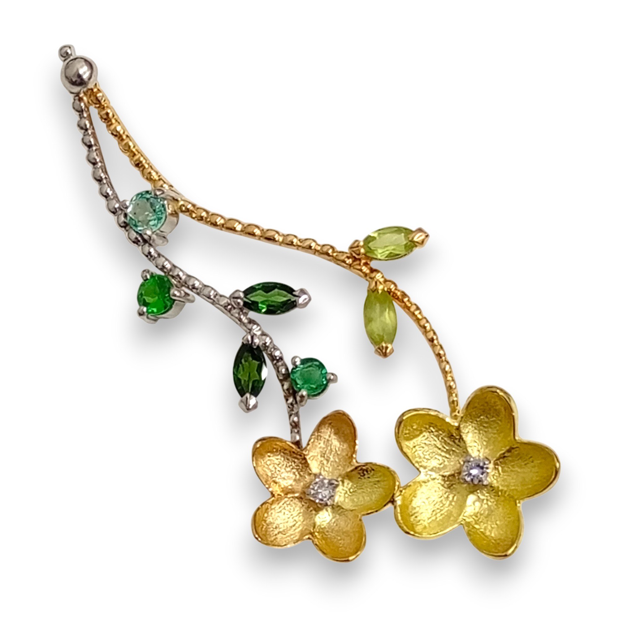 【中古】K18/PT900ブローチ...