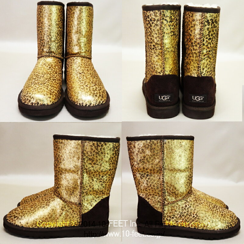 【あす楽】■正規品■ 訳あり UGG Australia W Classic Short Metallic Leopard Calf Hair (アグ オーストラリア メタリック レオパード カフヘアー クラシックショート ムートンブーツ) 1005329