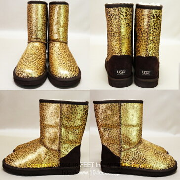 【あす楽】■正規品■ UGG Australia W Classic Short Metallic Leopard Calf Hair (アグ オーストラリア メタリック レオパード カフヘアー クラッシックショート ムートンブーツ) 1005329