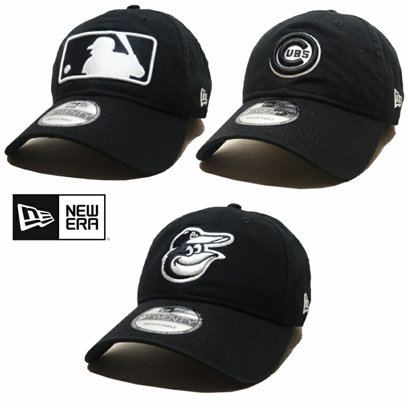  New Era 9TWENTY ADJUSTABLE CAP - ニューエラ / MLB アジャスタブル キャップ / CORE CLASSIC TW BLK / CAP / キャップ / 帽子 / LOGO / クラシック / オリオールズ / BALORI / メジャーリーグ ロゴ / カブス / CHICUB / 鈴木誠也 / 今永 昇太 / BLKシリーズ