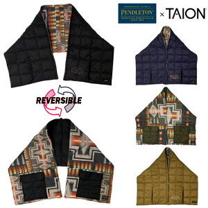 あす楽【10%OFF】リバーシブル PENDLETON×TAION REVERSIBLE DOWN STOLE / ペンドルトン×タイオン リバーシブル ダウン ストール / REVERSIBLE DOWN / ダウンストール / ペンドルトン リバーシブル ストール / ファッション小物 / PDT-TON-223004