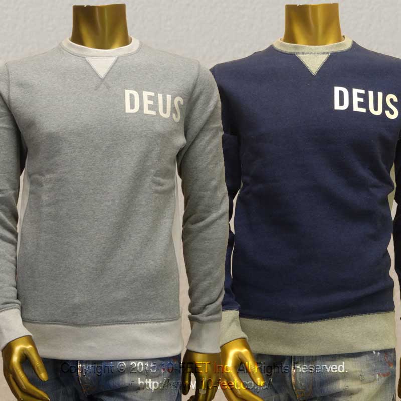 あす楽【10%OFF】Deus ex machina DALLAS CONTRAST CREW DMW58265 デウス エクス マキナ スウェットシャツ