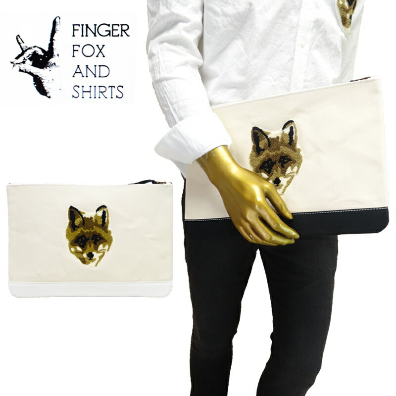 あす楽【70 OFF】FINGER FOX AND SHIRTS / 16oz FOX PC Clutch Bag / フィンガーフォックス アンド シャツ / クラッチバッグ / ユニセックス / FFS-0059