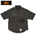 yyzALPHA INDUSTRIES ALPHA FISHING SHIRT / At@ C_Xg[Y / At@ tBbVOVc /  / SHORT SLEEVE / Vc / M8010LXI / ETA52002C1