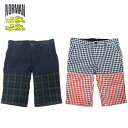 あす楽【50 OFF】NORMAN Two Tone Check Short Pants / ノルマン / ツートン チェック ショート パンツ / メンズ ショート パンツ / 馬場圭介様 / NOR-0009