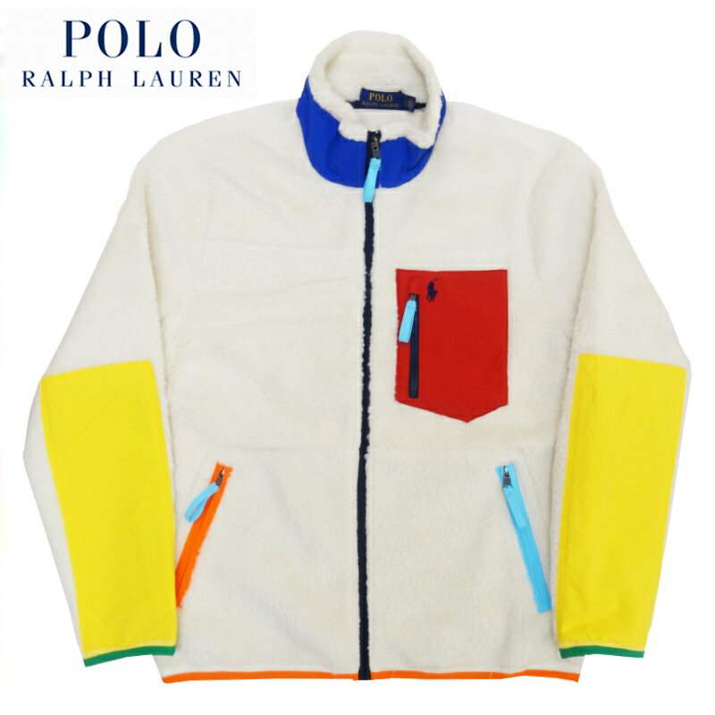 POLO RALPH LAUREN (ポロ ラルフローレン) Men's Bonded Hi Pile Longsleeve Fuz Winter Cream ...