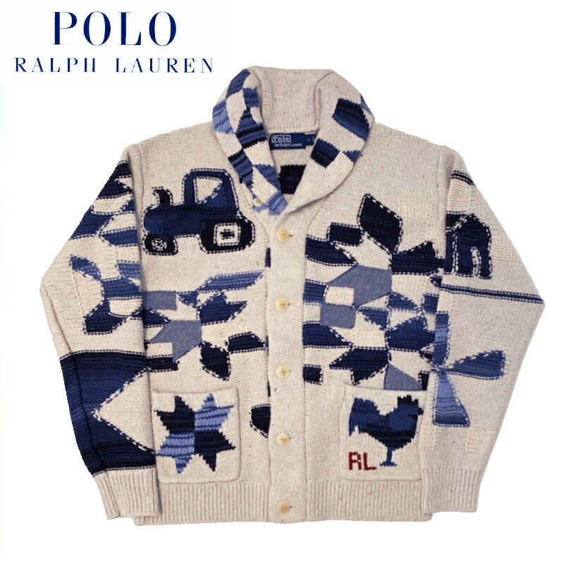 【あす楽】POLO RALPH LAUREN (ポロ ラルフローレン) COTTON BLEND GRAPHIC CARDIGAN / コットンブレンド グラフィック カーディガン / POLO COUNTRY / MEN'S / メンズ / アウター / ロゴ / 長袖 / 710870047001