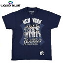 LIQUID BLUE / KISS/YANKEES DRESSED MEN'S T-SHIRT / リキッドブルー / キッス / MUSIC ARTIST TEE / TEE / ベースボール / ヤンキース / ロックTシャツ / バンドTシャツ / CREW NECK TEE / クルーネック Tシャツ / Tシャツ / 半袖 / SHORT SLEEVE / メンズ / KB129