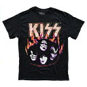 KISS / KISS Airbrushed Flames Logo Black Tee / キッス / Tシャツ / MUSIC ARTIST TEE / T...