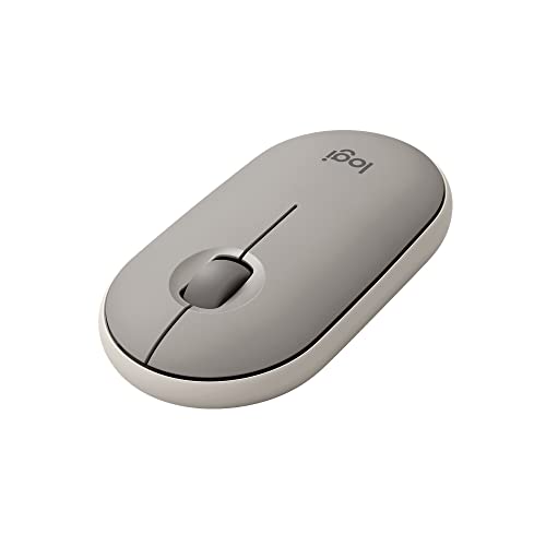 ロジクール ワイヤレスマウス 無線 マウス Pebble M350GY 薄型 静音 グレージュ USB Bluetooth ワイヤレス 左右対称型 windows mac Chrome Android Surface iPad OS M350 国内正規品